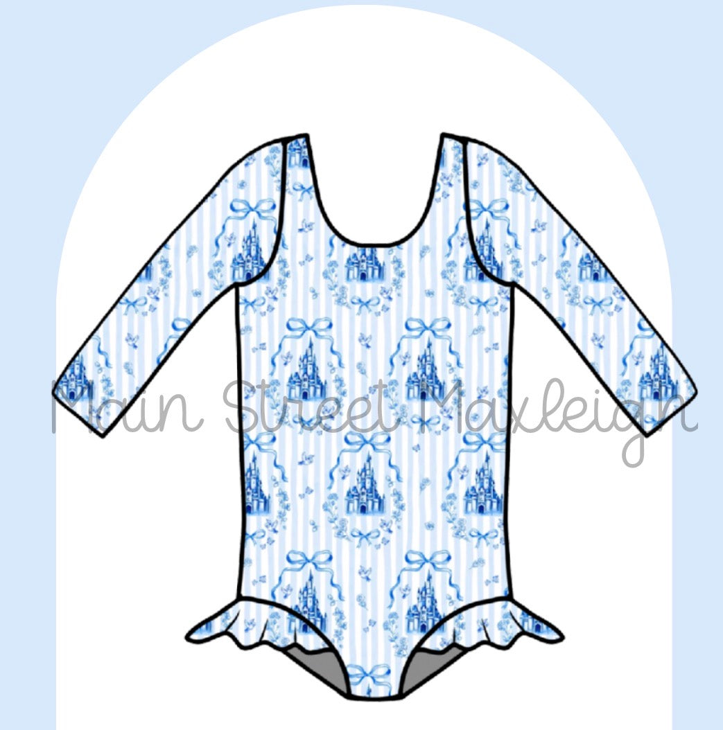 Blue stripe castle swim