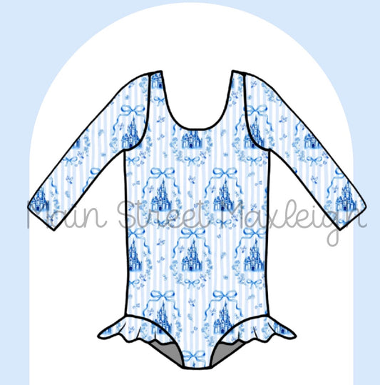Blue stripe castle swim
