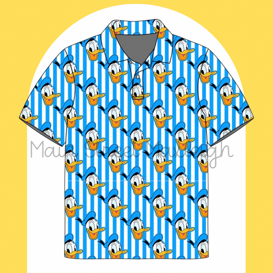Bright blue duck polo