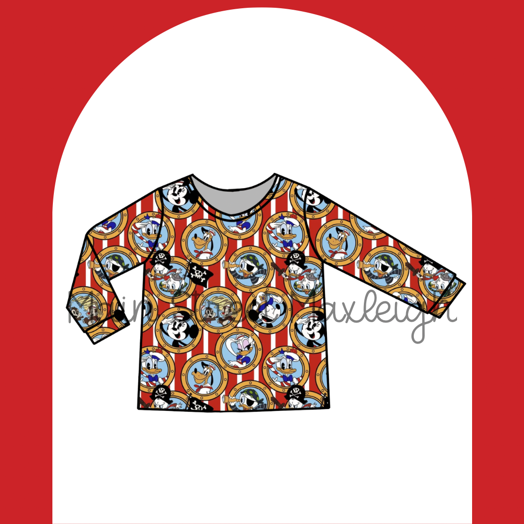 Ahoy cruise long-sleeve top