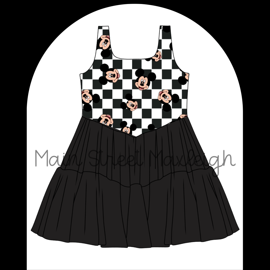 Mouse checker dress