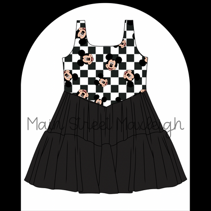 Mouse checker dress