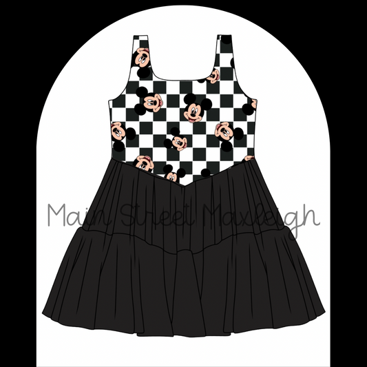 Mouse checker dress