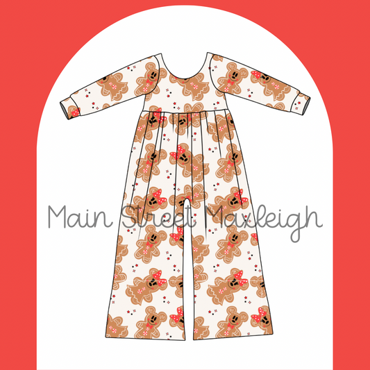 Gingerbread Christmas romper