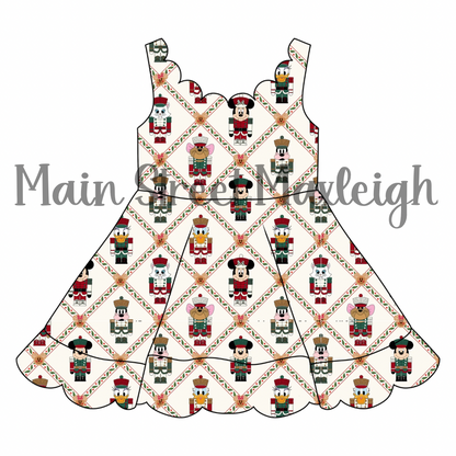 Christmas nutcracker scallop dress