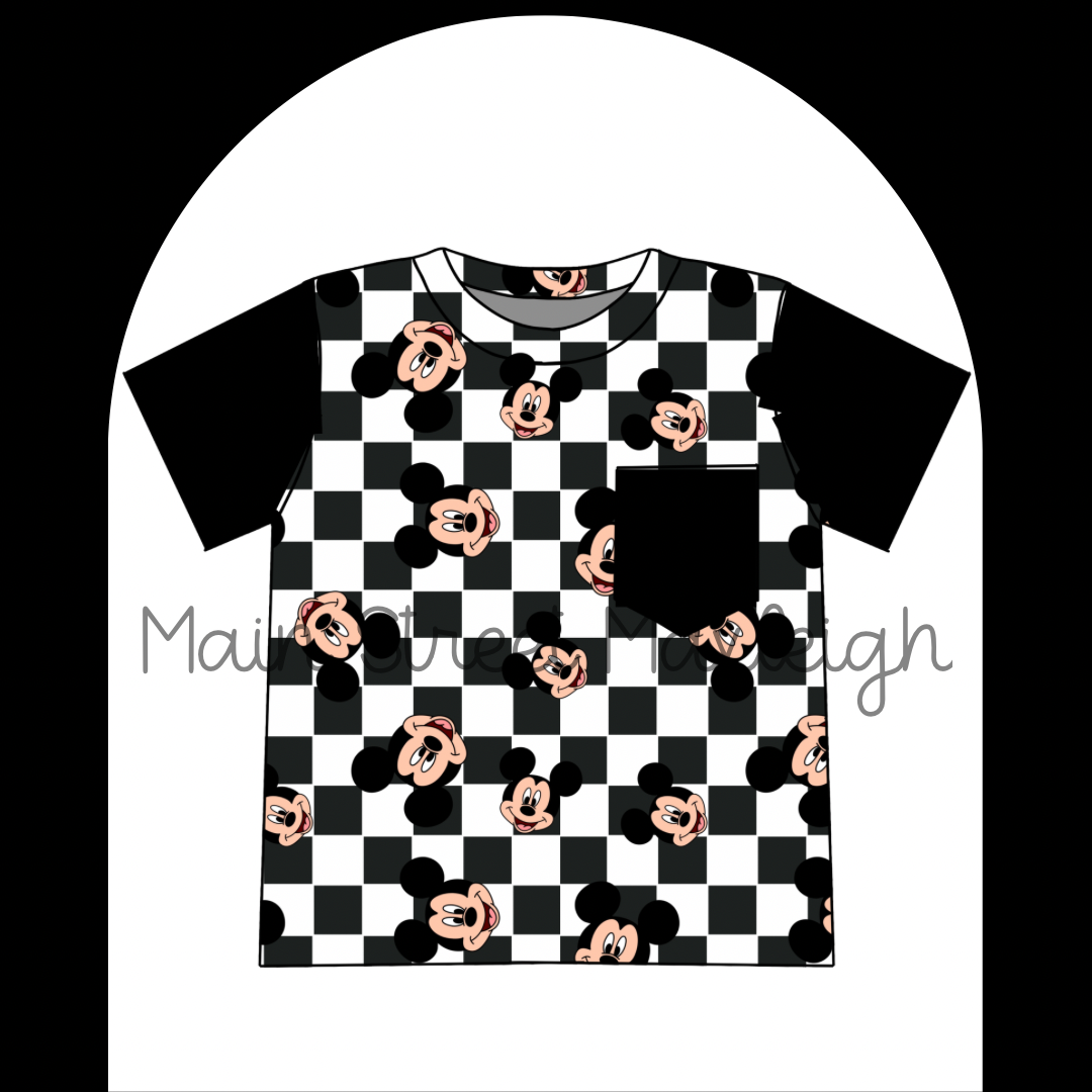 Mickey checkers’s pocket T-shirt