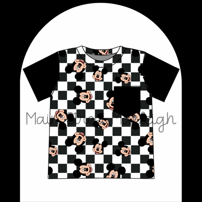 Mickey checkers’s pocket T-shirt