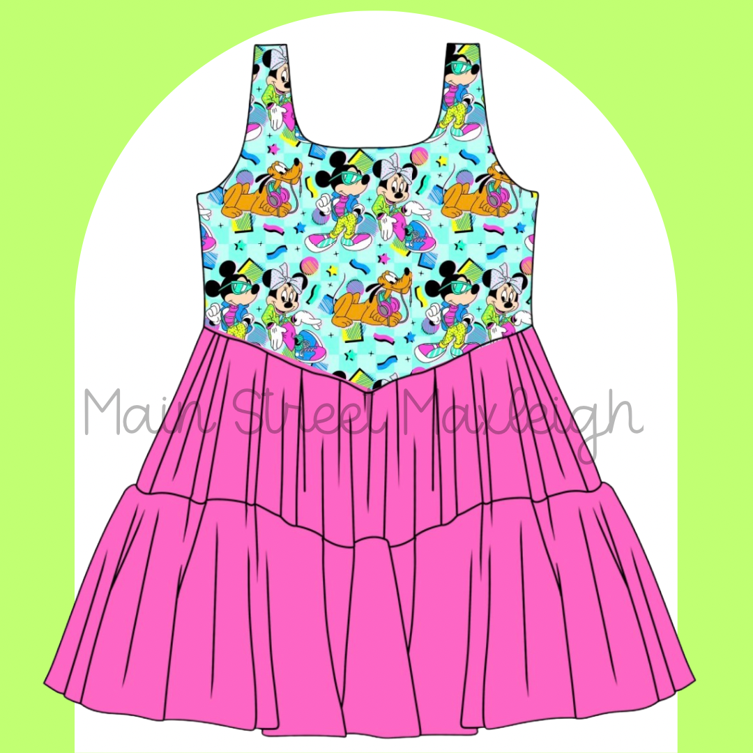 Neon 90s dress