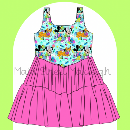 Neon 90s dress