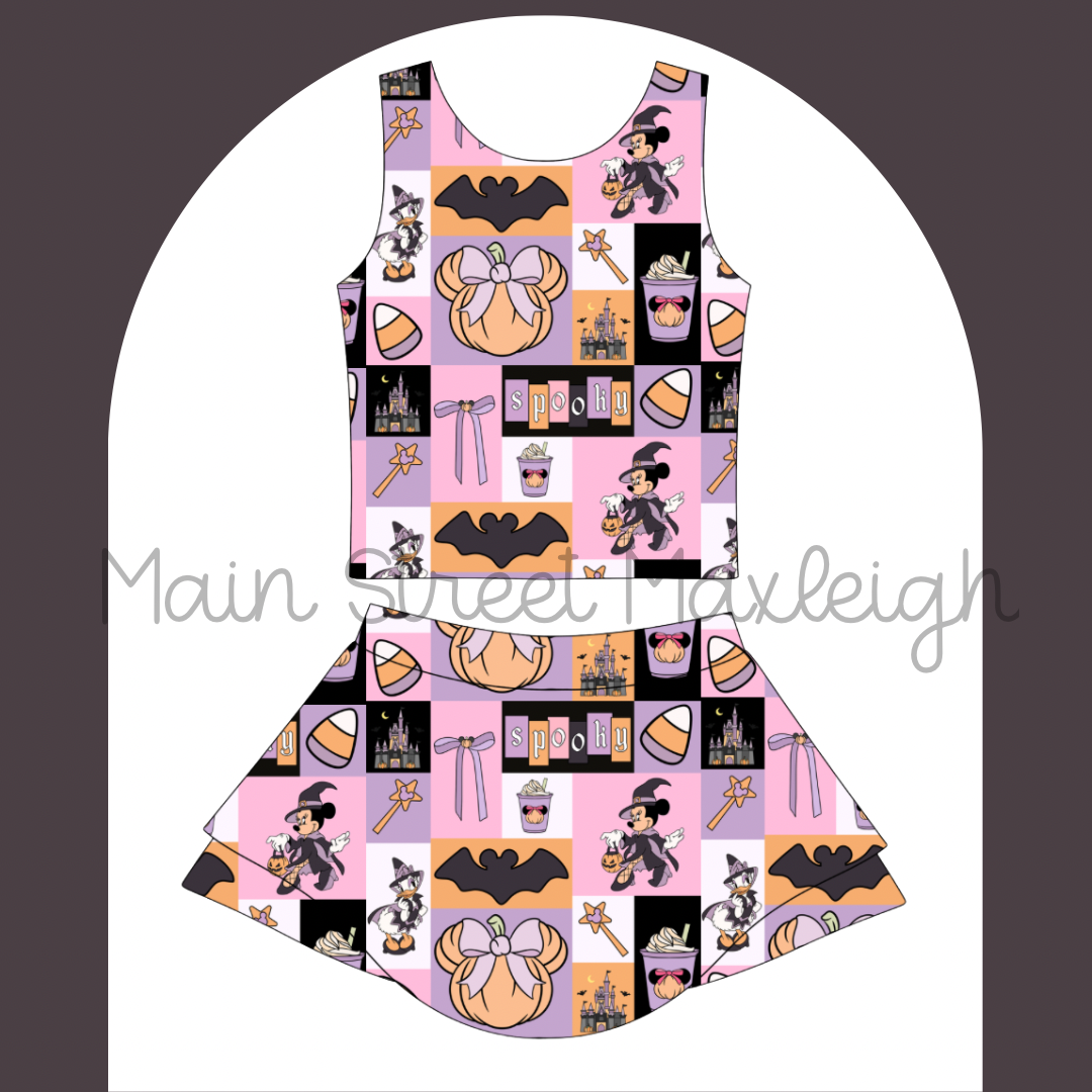 Halloween patch yoga set
