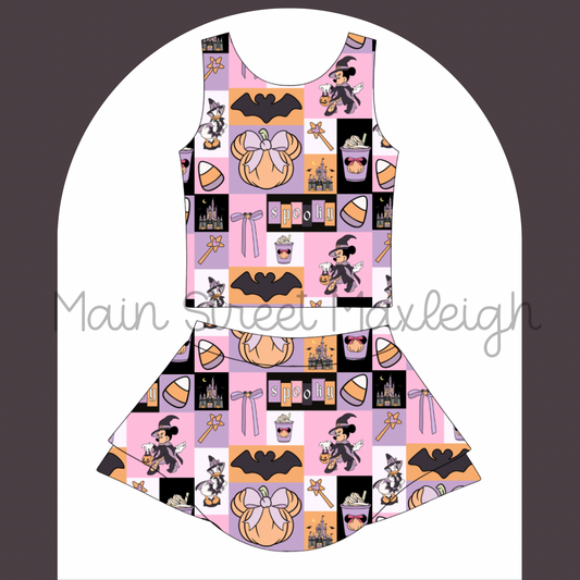Halloween patch yoga set