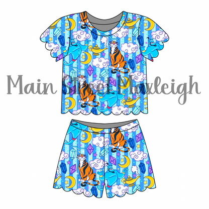 Magic lamp scallop short set