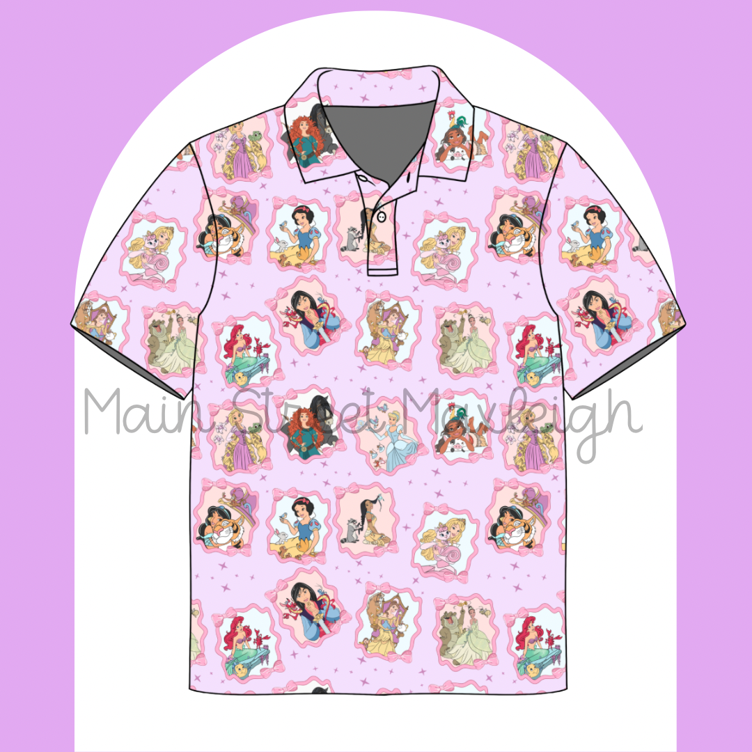 Princess bow frame polo