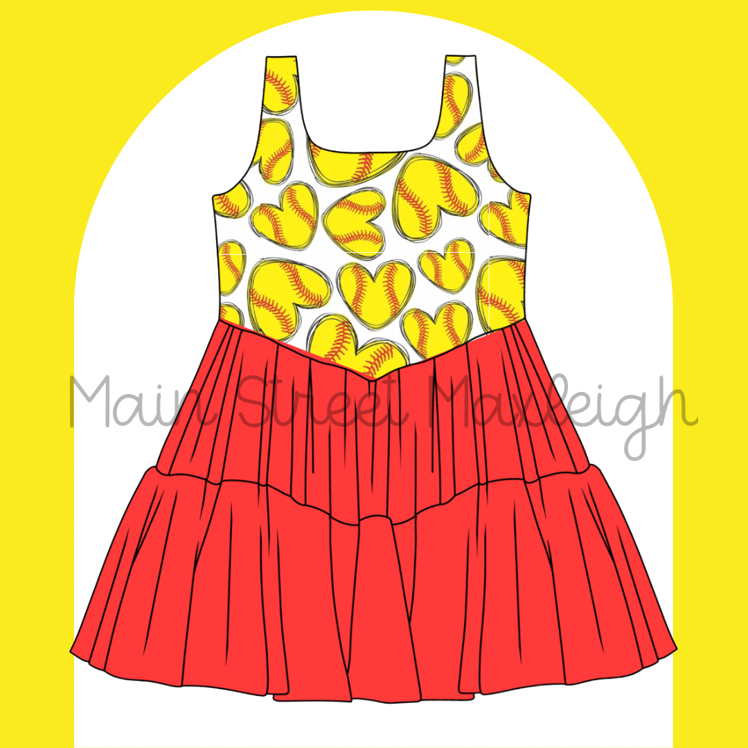 Softball heart dress