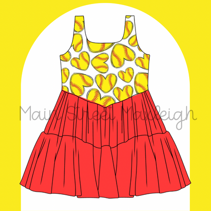 Softball heart dress
