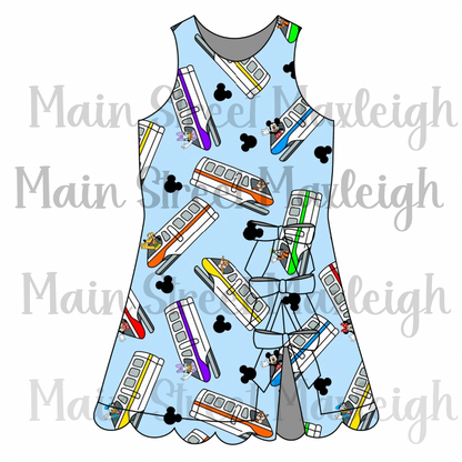 Transportation bow dress