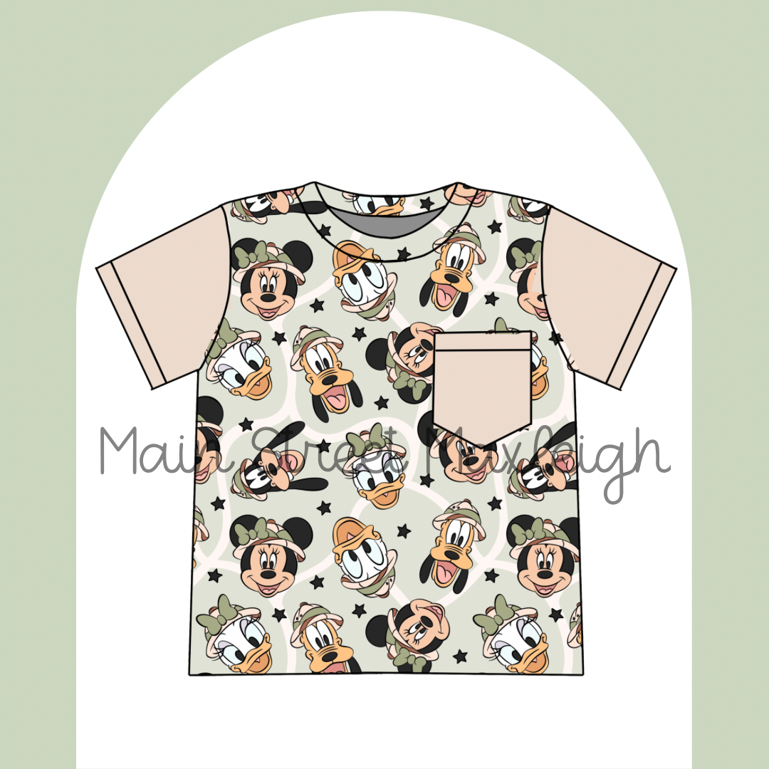 Safari friends pocket tshirt