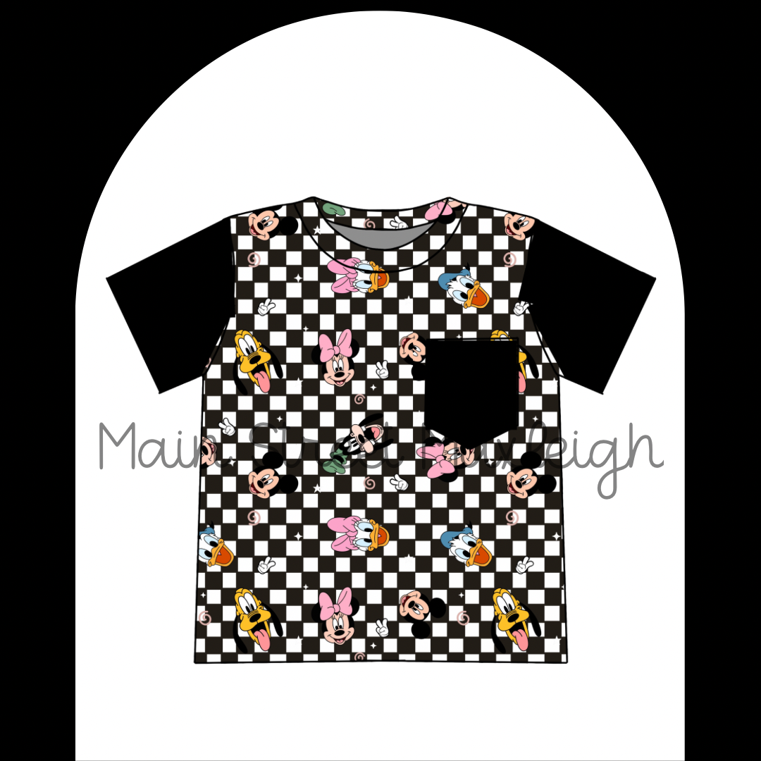 Retro Check pocket tshirt