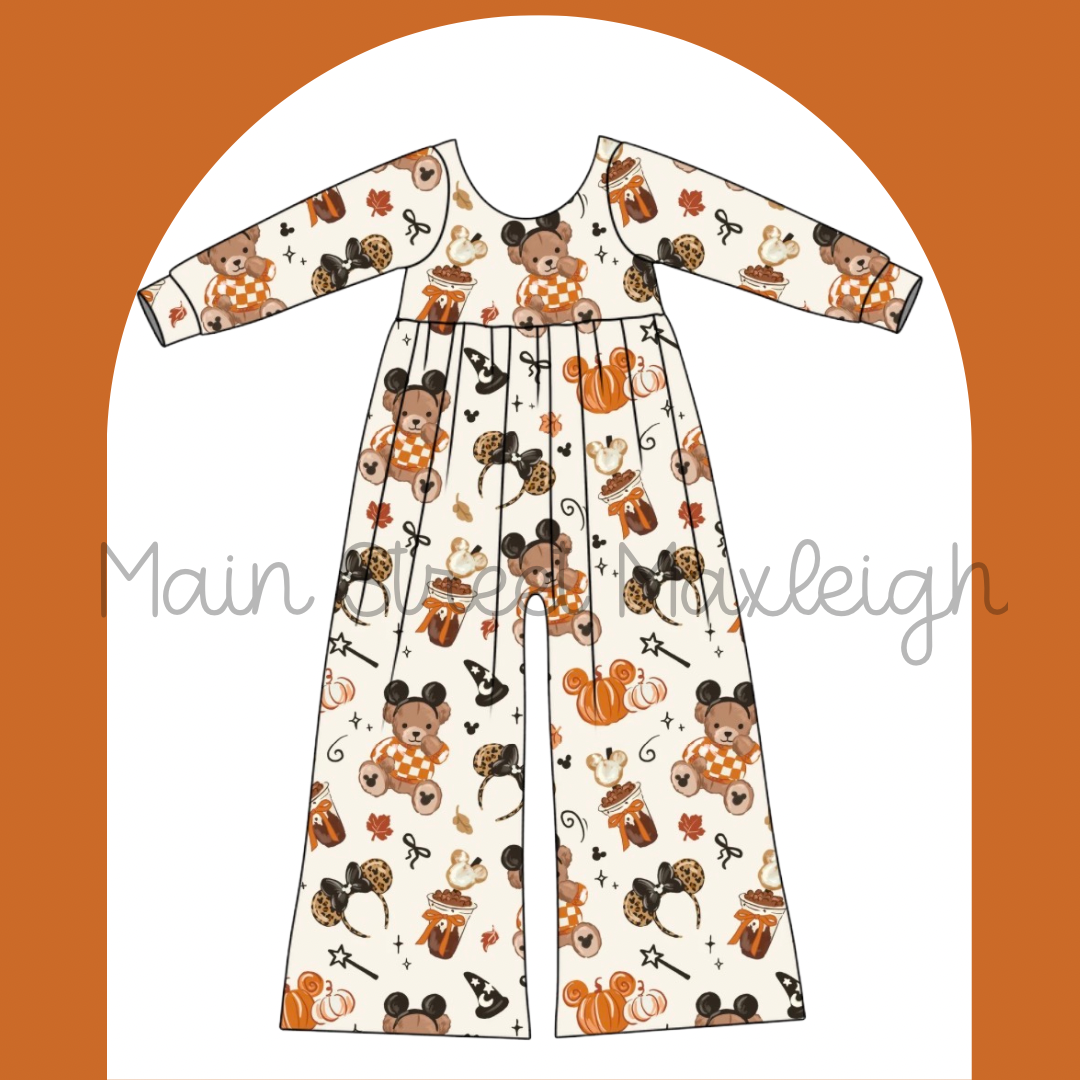 Halloween teddy bear romper (ears)