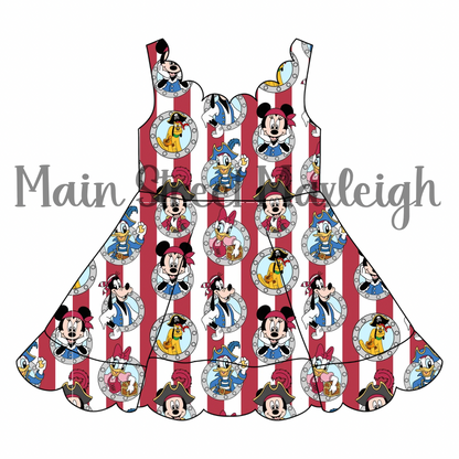Pirate porthole scallop dress