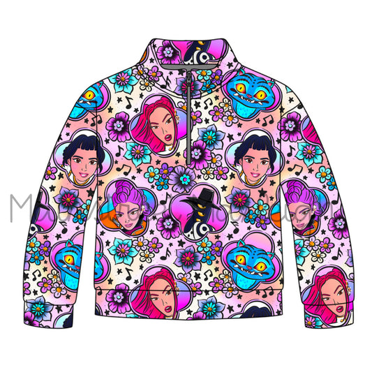 Kpop half zip up