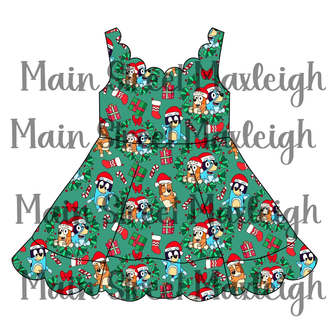 BINGO it’s Christmas scallop dress