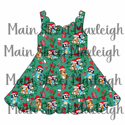 BINGO it’s Christmas scallop dress