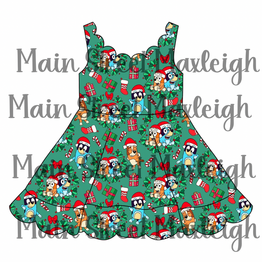 BINGO it’s Christmas scallop dress