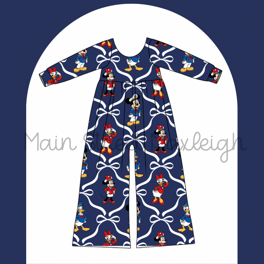 Navy cruise romper