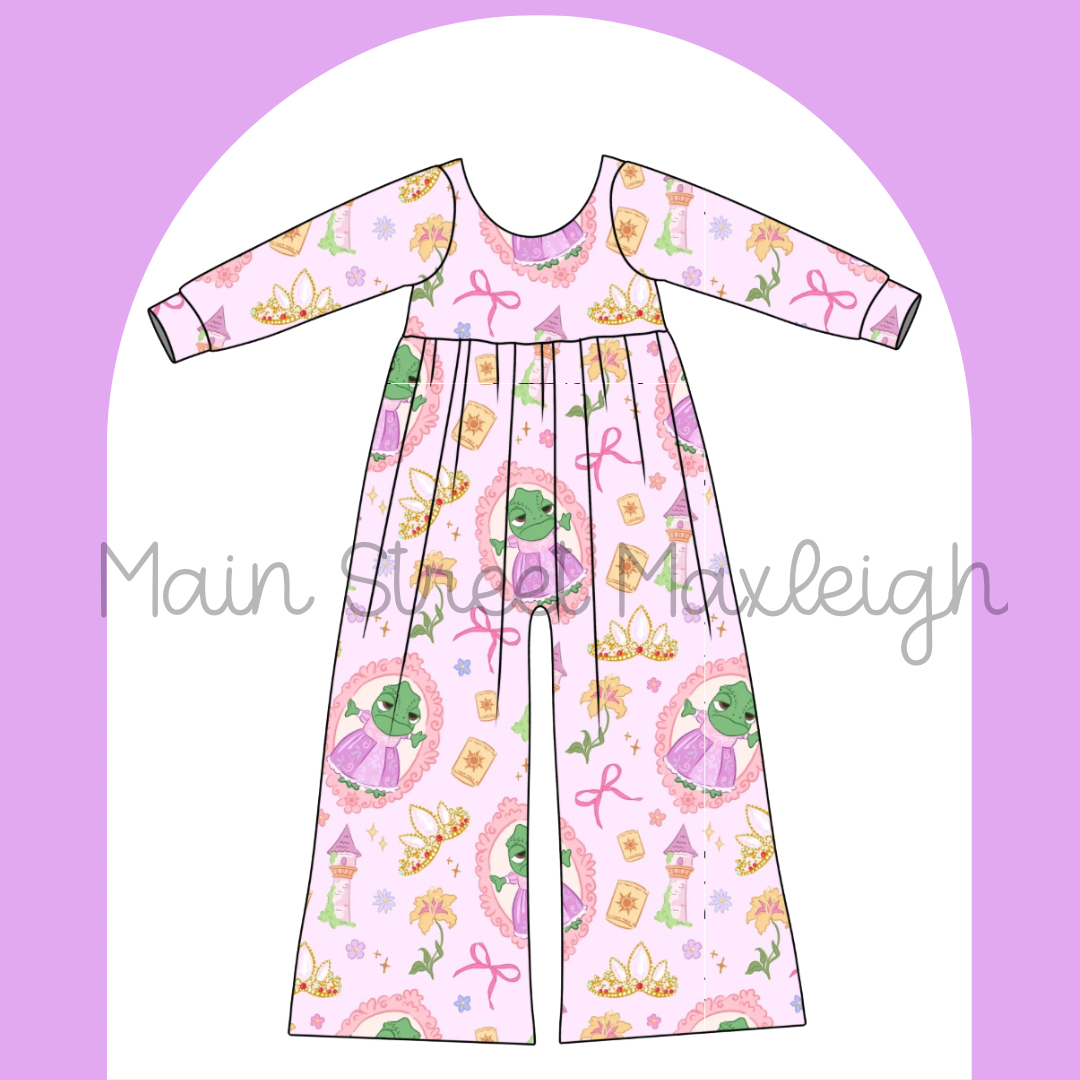 Silly chameleon romper