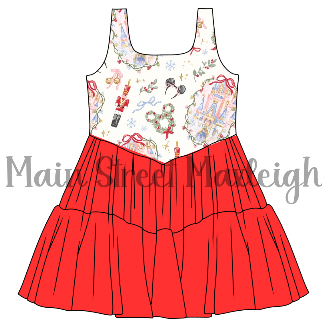 Magical Christmas mesh dress