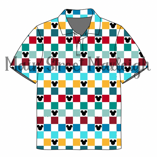 Mouse Checkerboard Polo