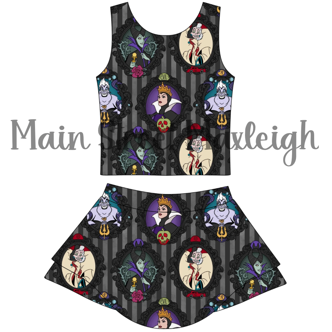 Villain Stripe Yoga Set