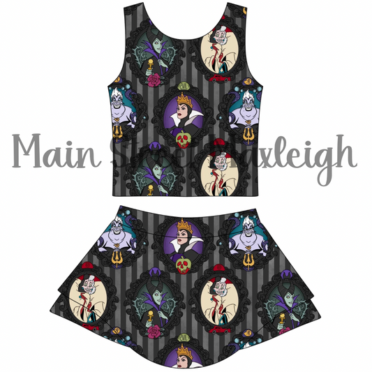 Villain Stripe Yoga Set